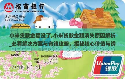 小米贷款金额没了