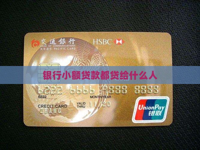 小额贷款都贷给什么人