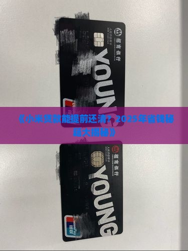 小米贷款可以提前还清