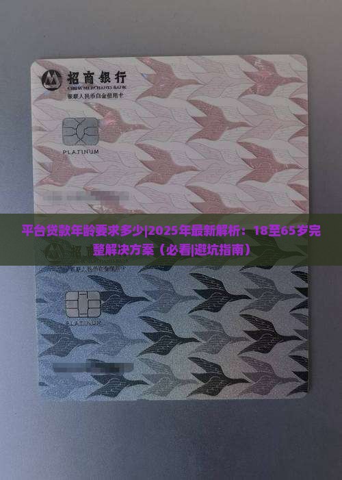 平台贷款年龄要求多少