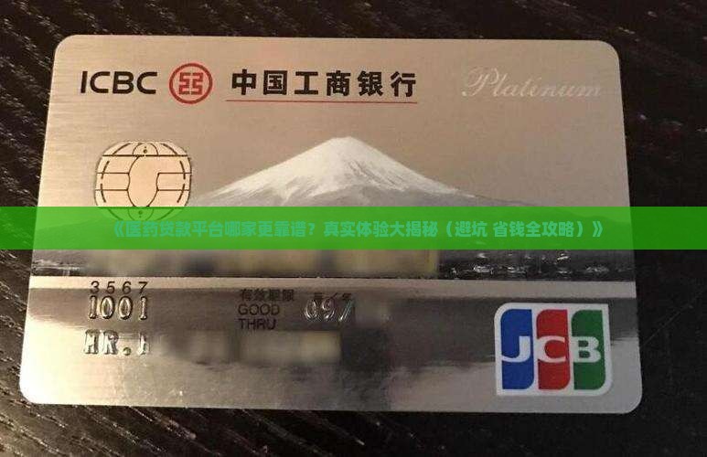 医药贷款平台哪个好用点