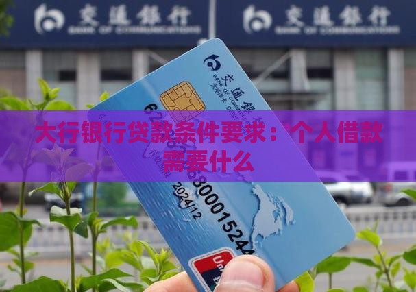 大行银行贷款条件要求