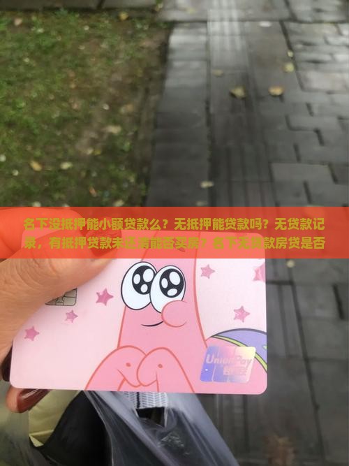 名下没抵押能小额贷款么