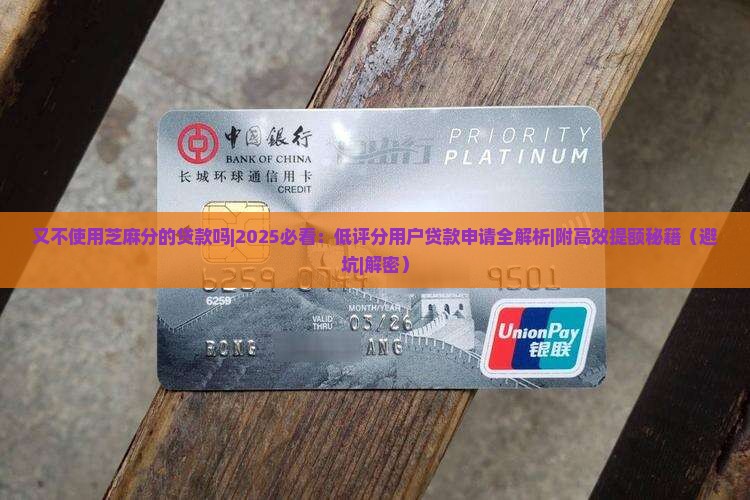 又不使用芝麻分的贷款吗