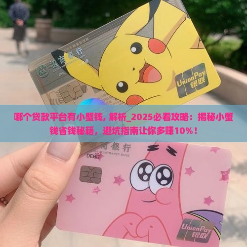 哪个贷款平台有小蟹钱