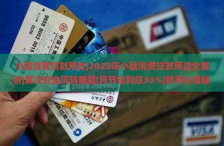小额消费贷款用处