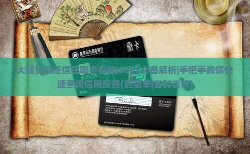 大额贷款征信在哪里看的