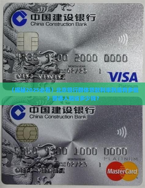 北京银行群体贷款利率