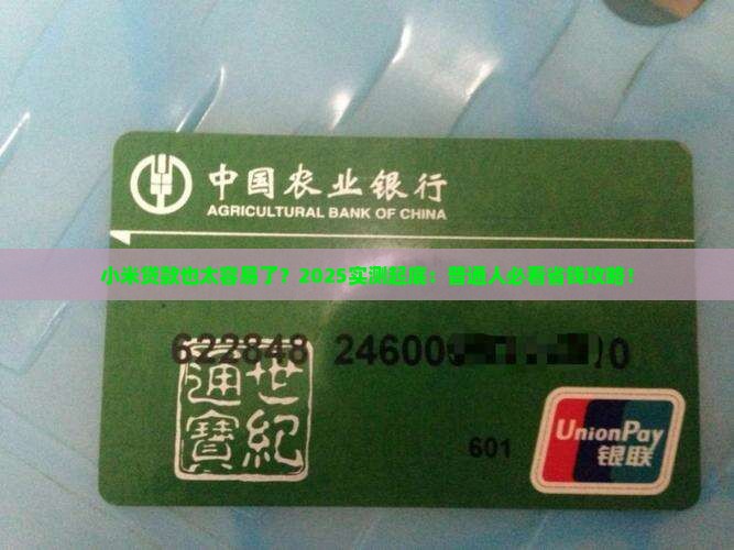 小米贷款贷款太轻松