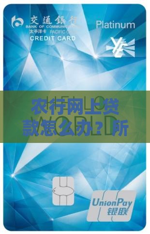 农行网上贷款怎么办