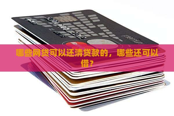 哪些网贷可以还清贷款的