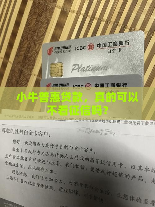 小牛普惠贷款不看征信吗 小牛普惠贷款不看征信吗