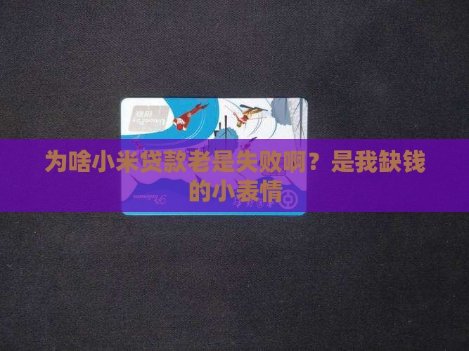小米贷款怎么一直失败