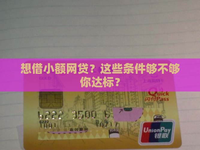 小额网贷需要什么条件才能贷款