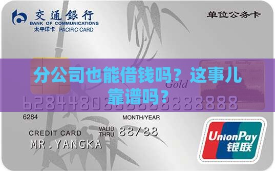 分公司是否有资格贷款