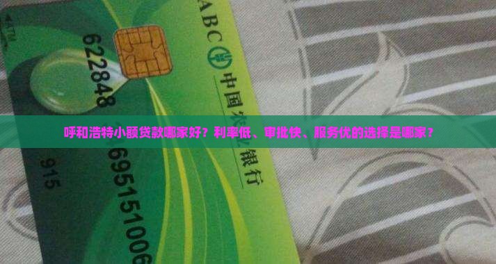 呼和浩特小额贷款哪家好