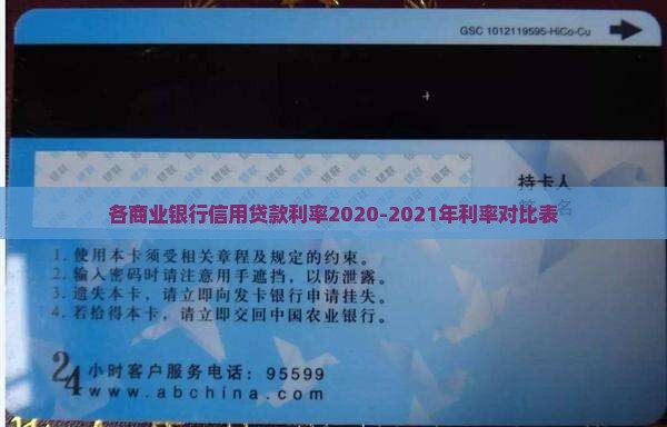 各商业银行信用贷款利率