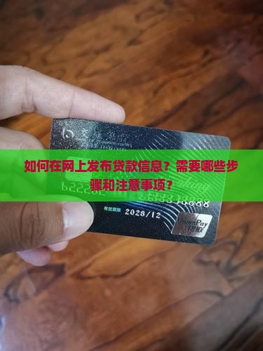 怎么把做贷款发到网上