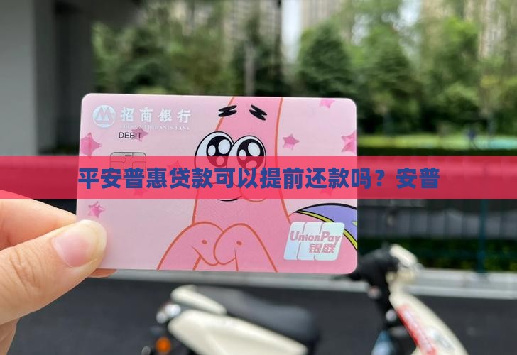 平安普惠贷款能提前吗
