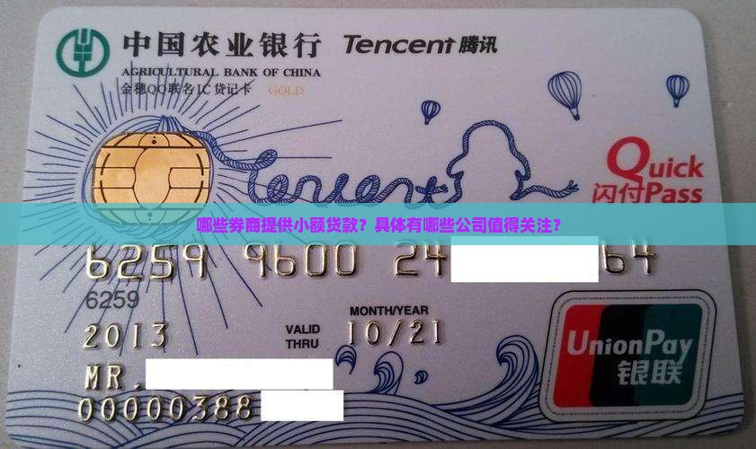 券商的小额贷款有哪些公司