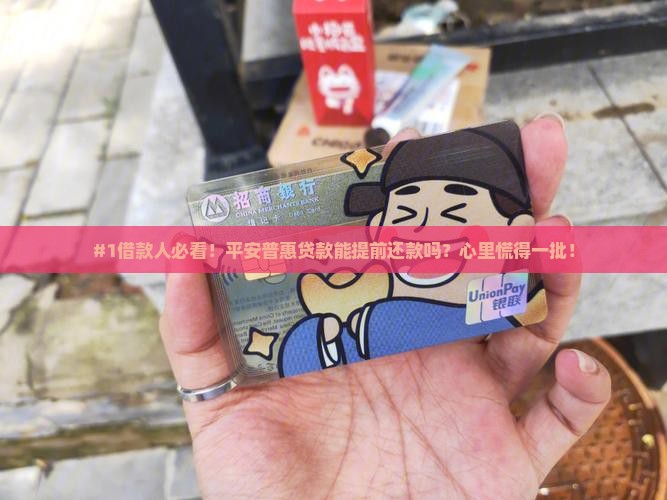 平安普惠贷款可以提前还