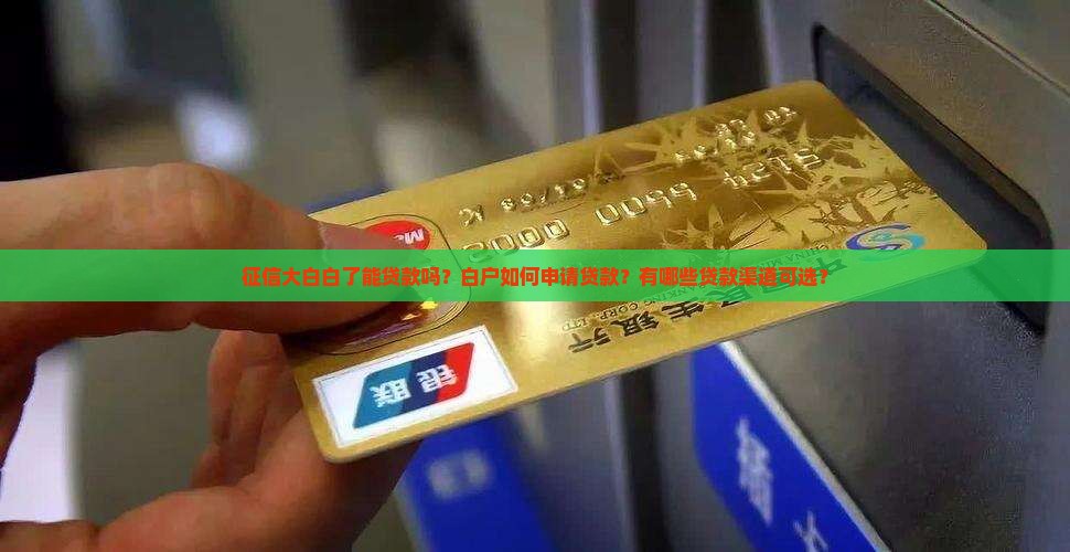 征信大白可以贷款吗