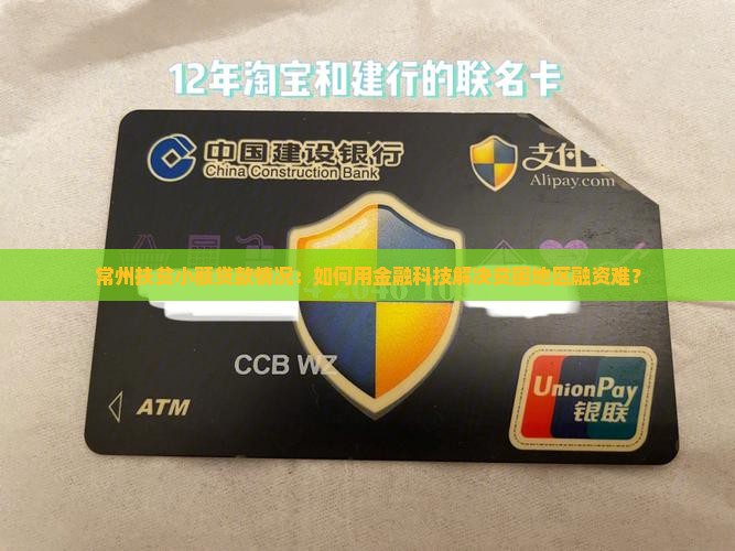 常州扶贫小额贷款情况