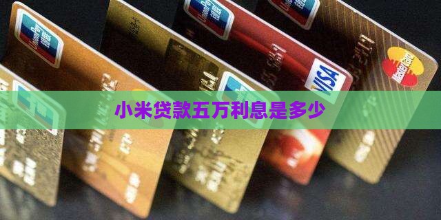 小米贷款五万利息 小米贷款五万利息