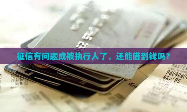征信被执行人可以贷款吗