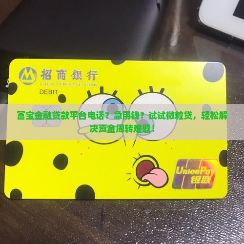 富宝金融贷款平台电话