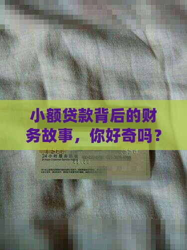 小额贷款背后的财务故事，你好奇吗？