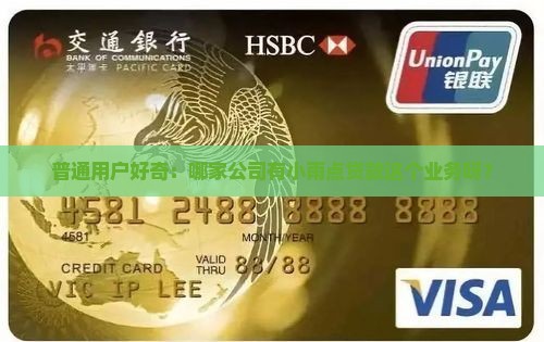 普通用户好奇：哪家公司有小雨点贷款这个业务呀？