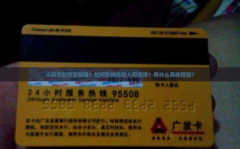 小额贷款政策明确？如何影响借款人和市场？有什么具体措施？