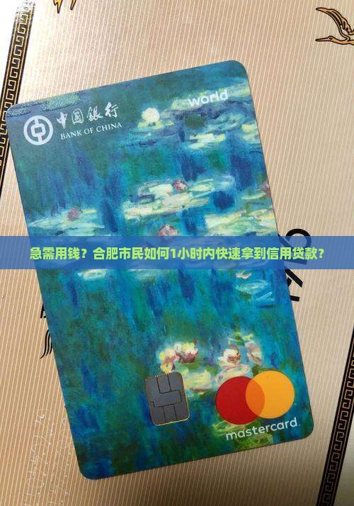 急需用钱？合肥市民如何1小时内快速拿到信用贷款？