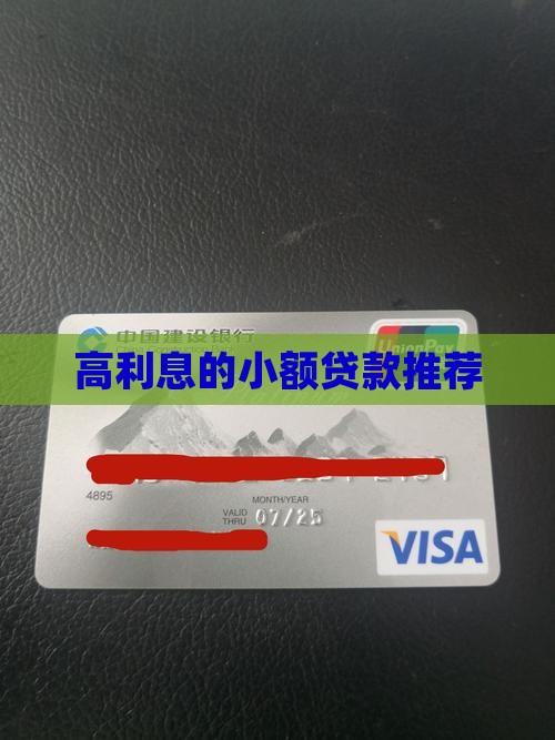 高利息的小额贷款推荐