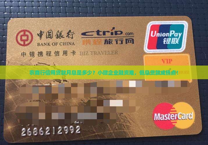 农商行信用贷款月息