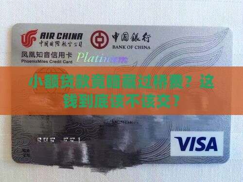 小额贷款过桥费