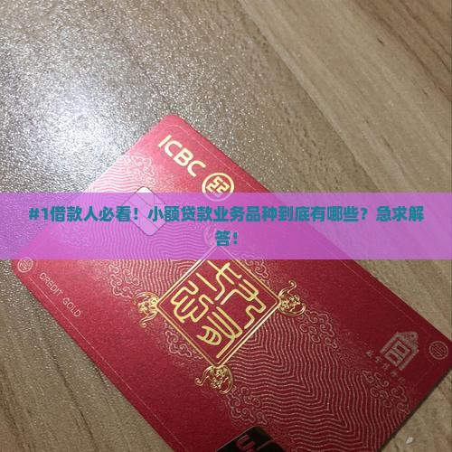 小额贷款业务品种包括