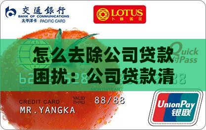 怎么才能去掉公司的贷款