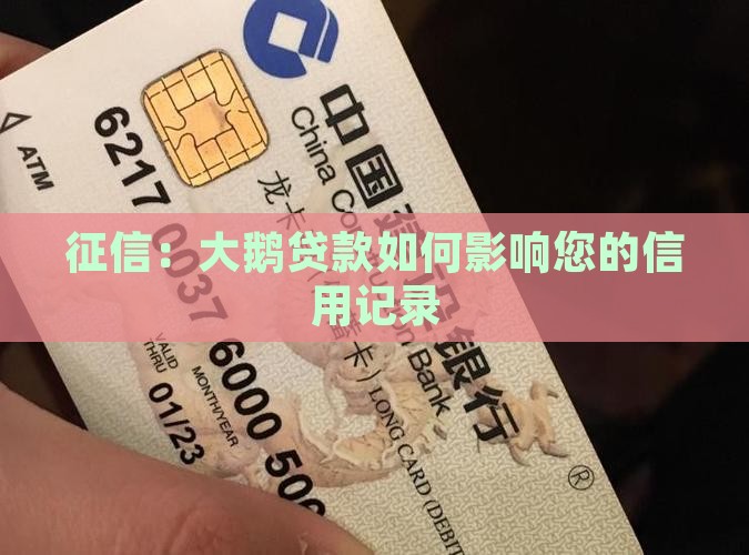 大鹅推贷款上征信吗