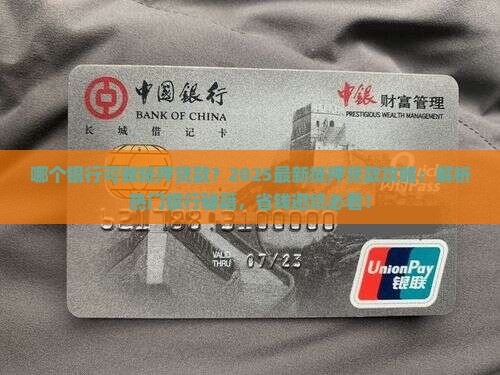 哪个银行可做抵押贷款