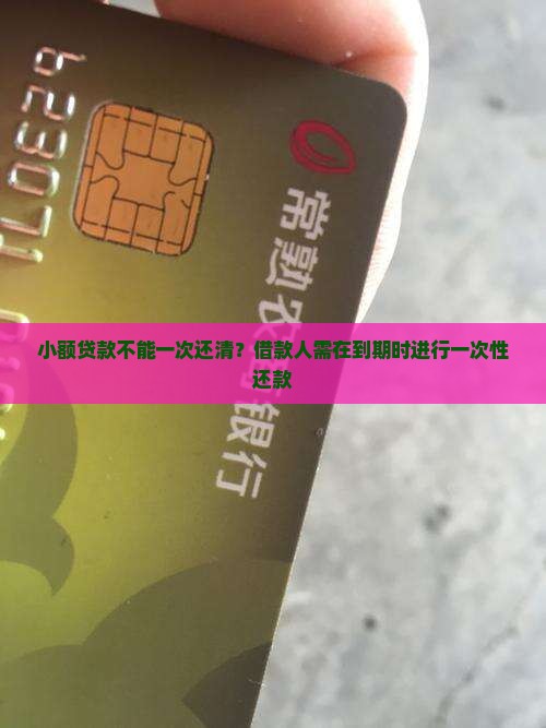 小额贷款不能一次换清吗