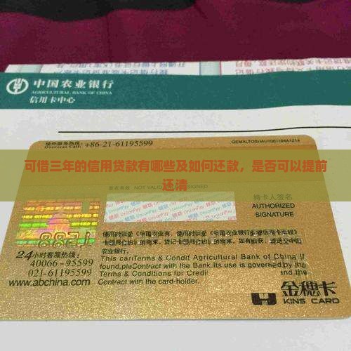 可借三年的信用贷款