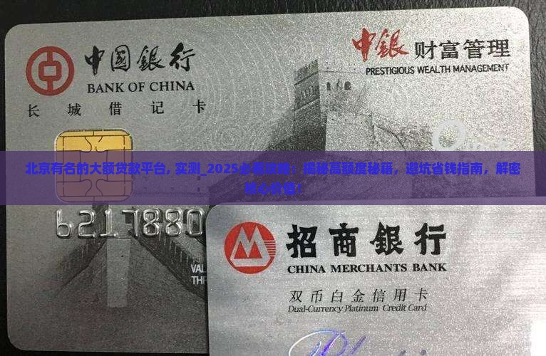 北京有名的大额贷款平台