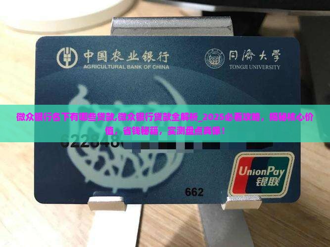 网贷银行名下有哪些贷款