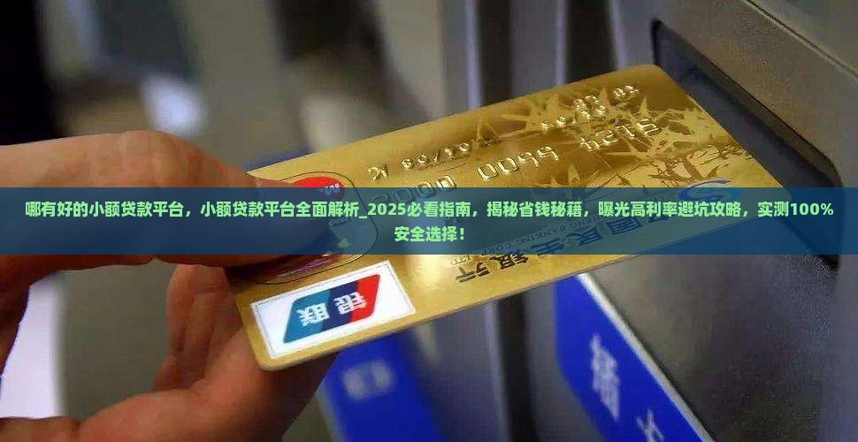 哪有好的小额贷款平台