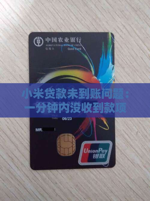 小米贷款一分钟内没到账