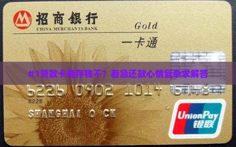 小额贷款卡能存取吗