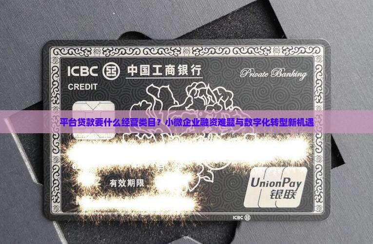 平台贷款要什么经营类目