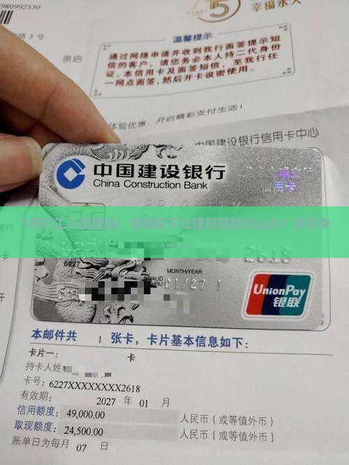安逸花不能提前贷款